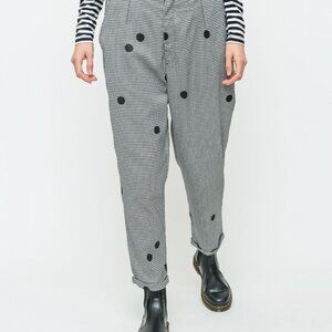 Lazy Oaf Houndstooth Polka Dot Hound Dog Cropped Trousers – Size Large